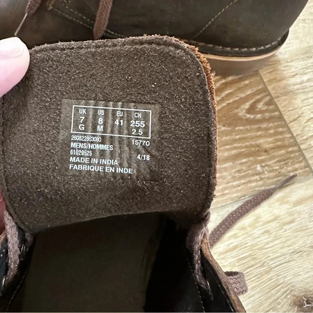 Clarks Bushacre 2 Brown Leather Boot Size Men's 8 GUC
